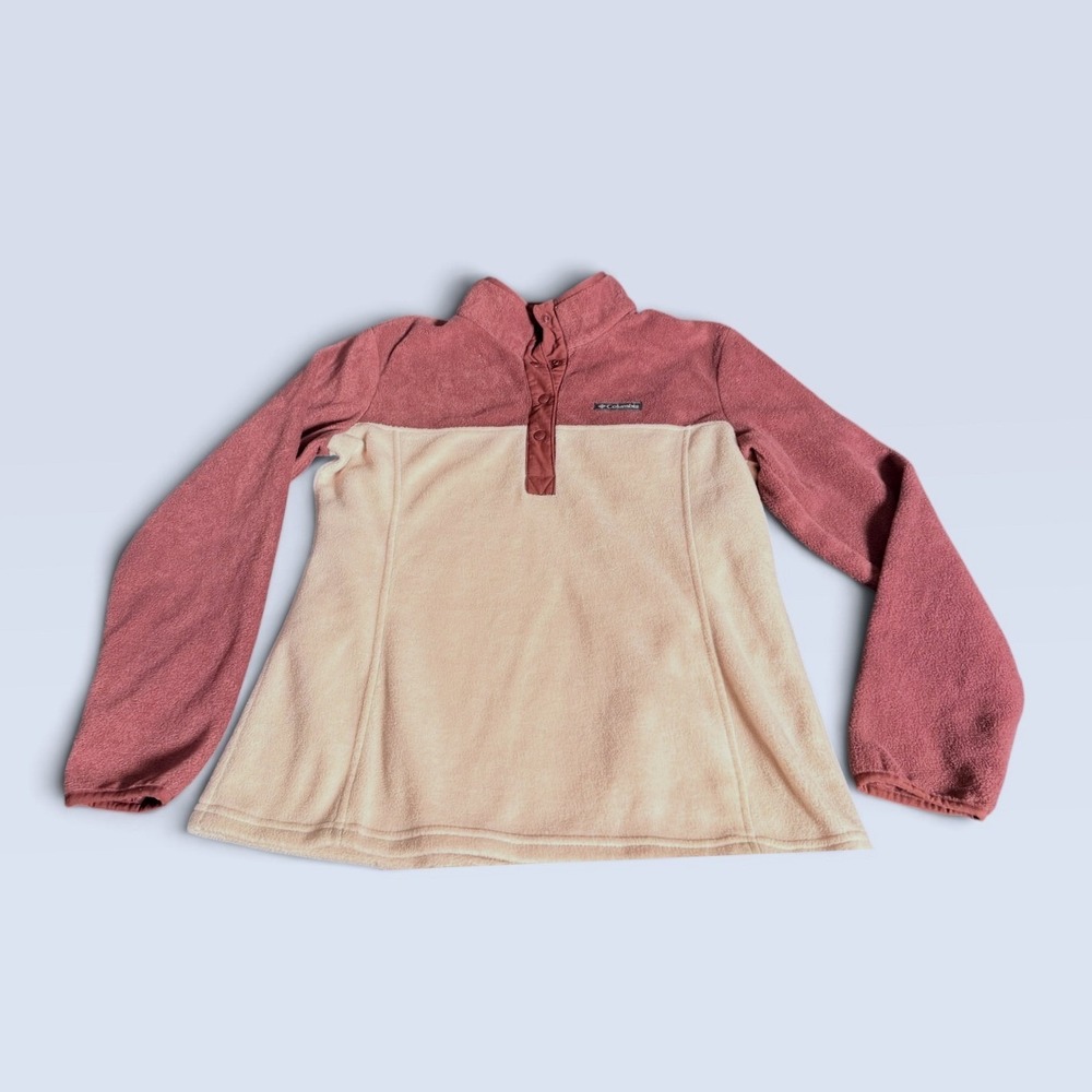 Columbia Benton Springs Fleece Pullover Women lite plum/pink Colorblock Size med